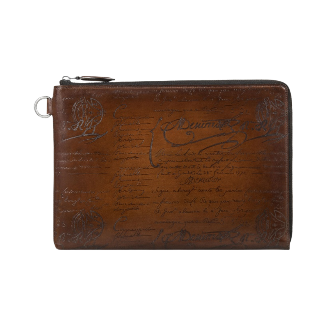 벨루티 니노 GM 스크리토 레더 클러치 카카오 인텐소(Berluti Nino GM Scritto Leather Clutch Cacao Intenso)
