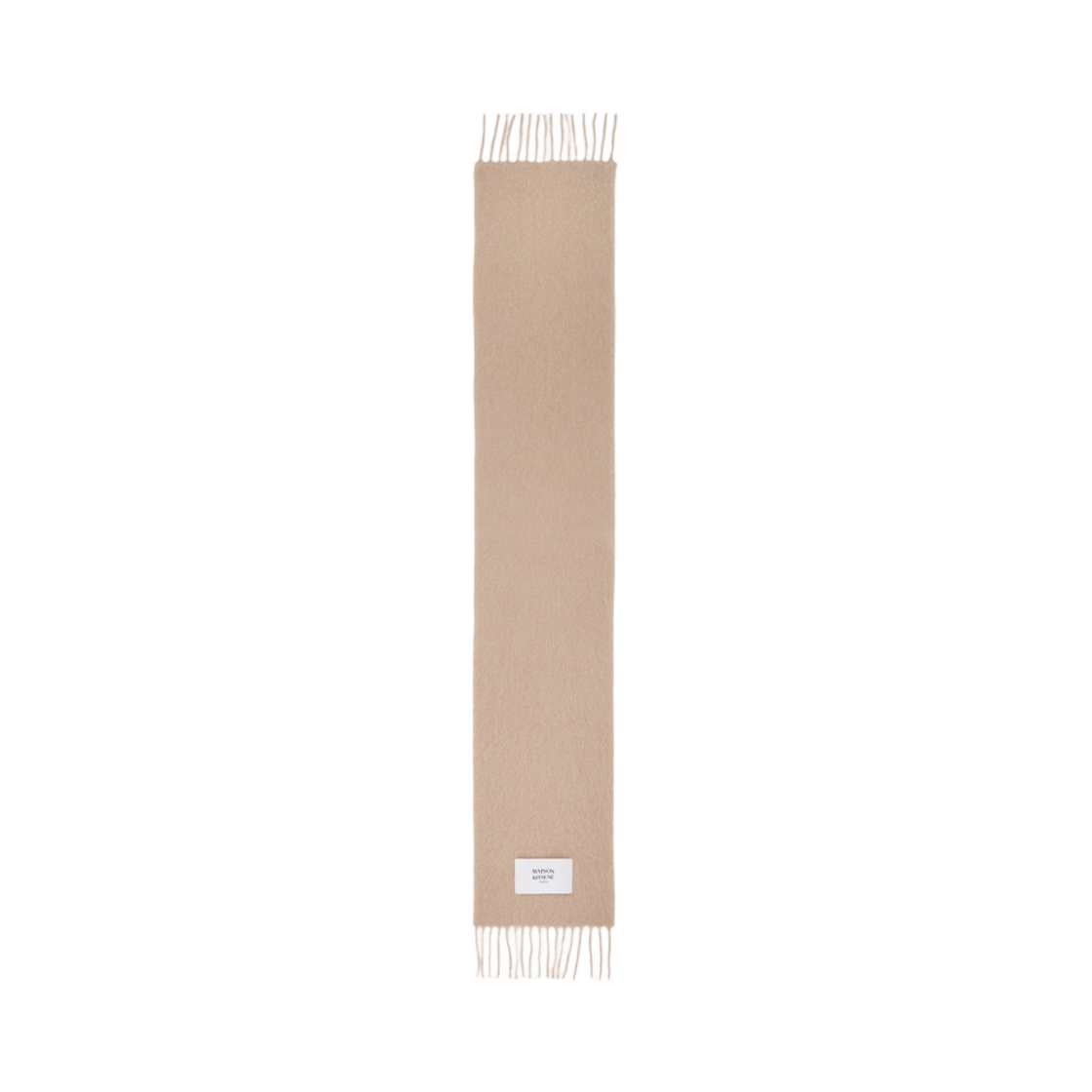 메종 키츠네 베이비 알파카 플레인 머플러 다크 베이지(Maison Kitsune Baby Alpaca Plain Muffler Dark Beige)