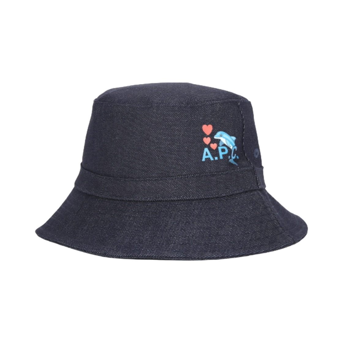 COCSX-M24096-IAI A.P.C. Lou Dophin Denim Bucket Hat Indigo