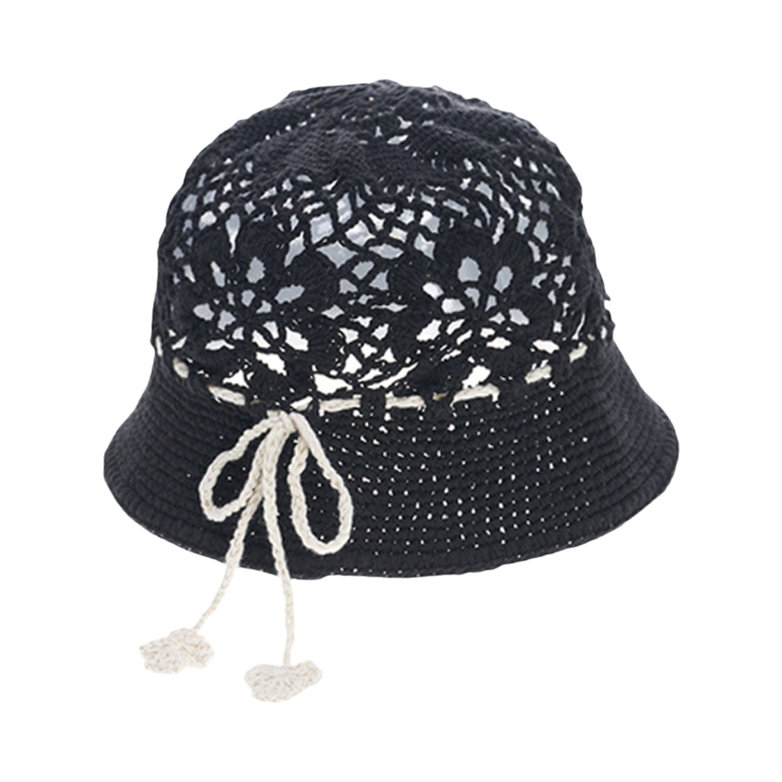 올인컴플리트 마농 타이드 크로쉐햇 블랙