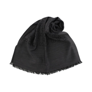 Gucci GG Wool Silk Jacquard Scarf Black