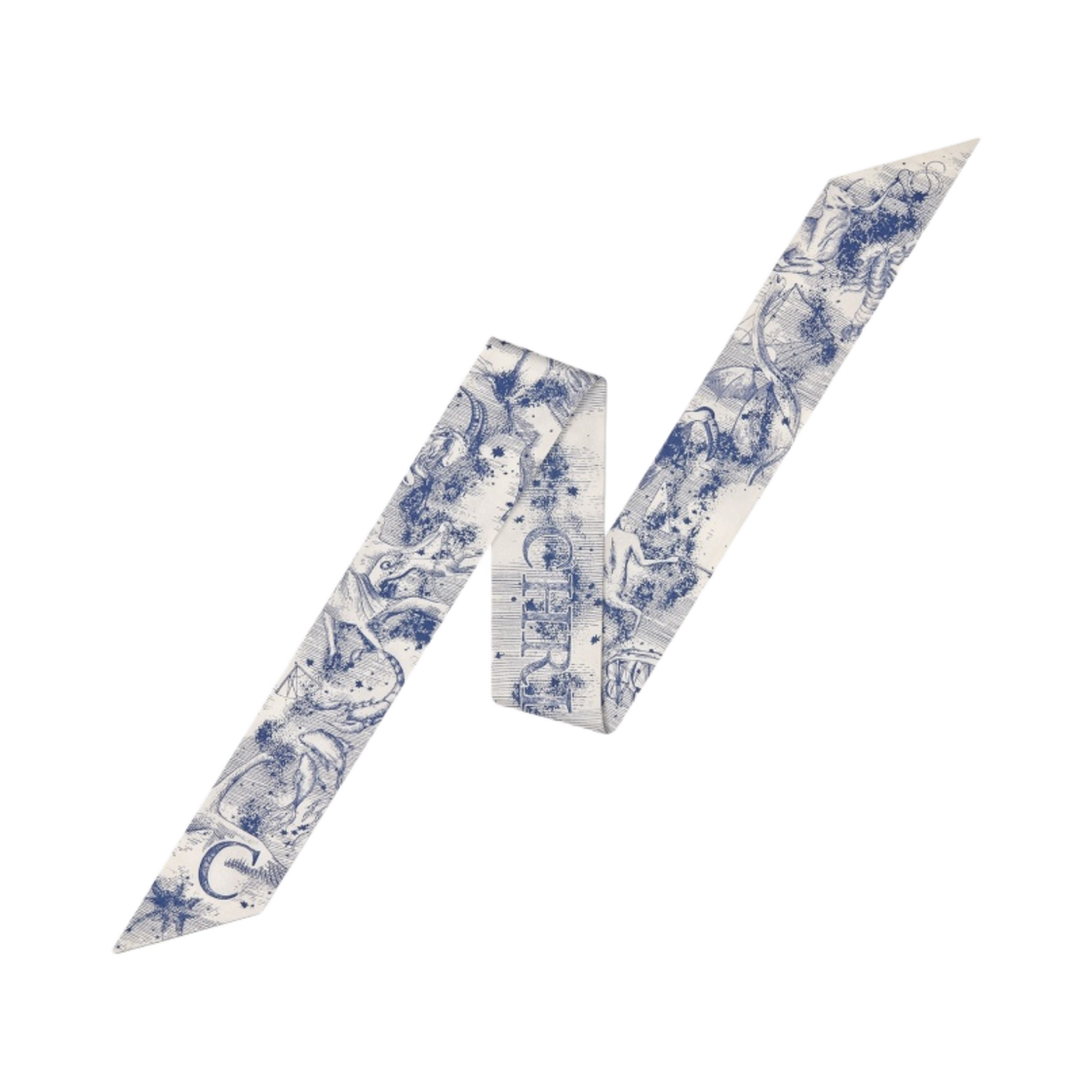 (W) 디올 ABC디올 C 콘스텔레이션 미차 스카프 실크 트윌 네이비 블루((W) Dior ABCDior C Constellation Mitzah Scarf Silk Twill Navy Blue) - 1