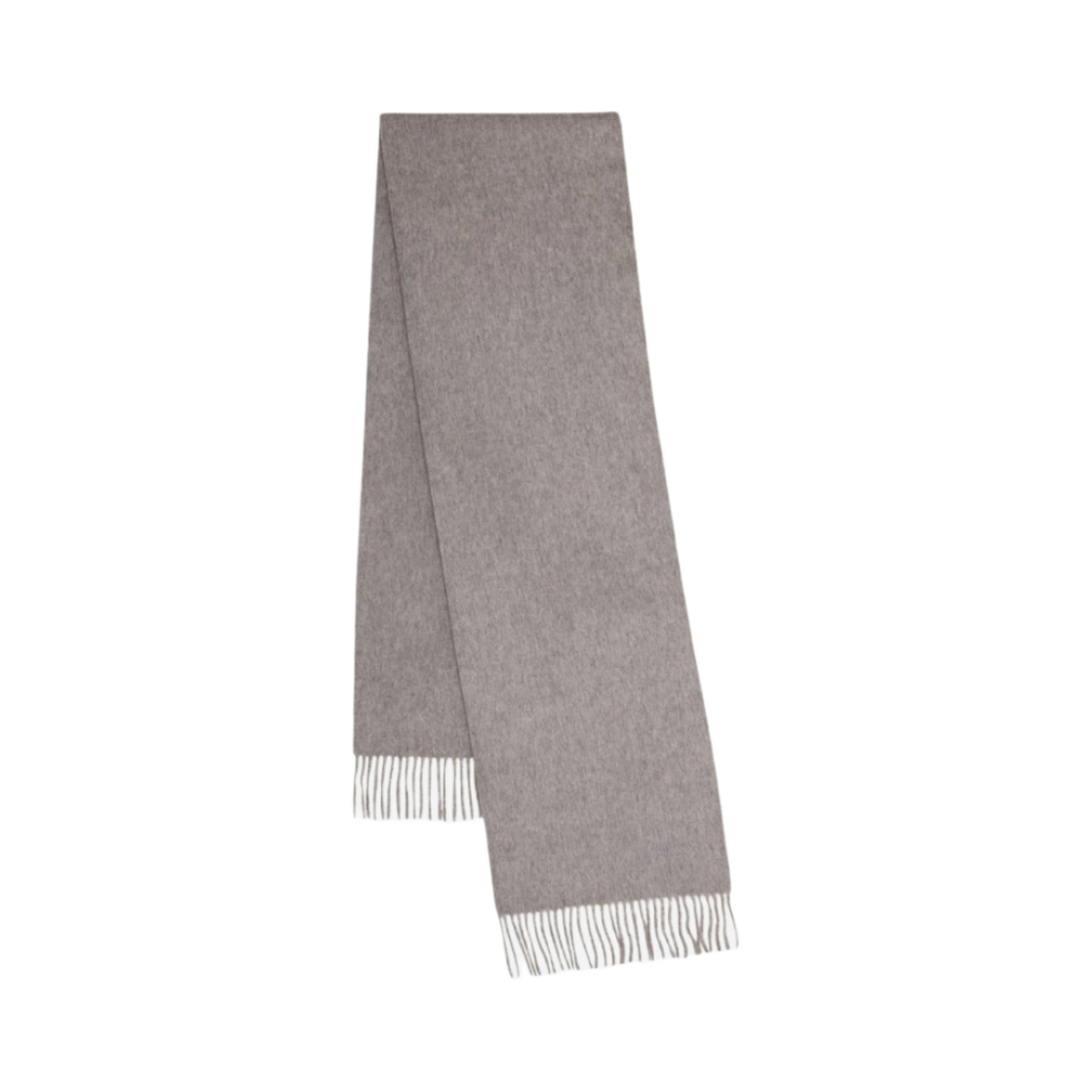 VS4318-946C914 Mulberry Merino Wool Small Solid Scarf Light Grey Melange