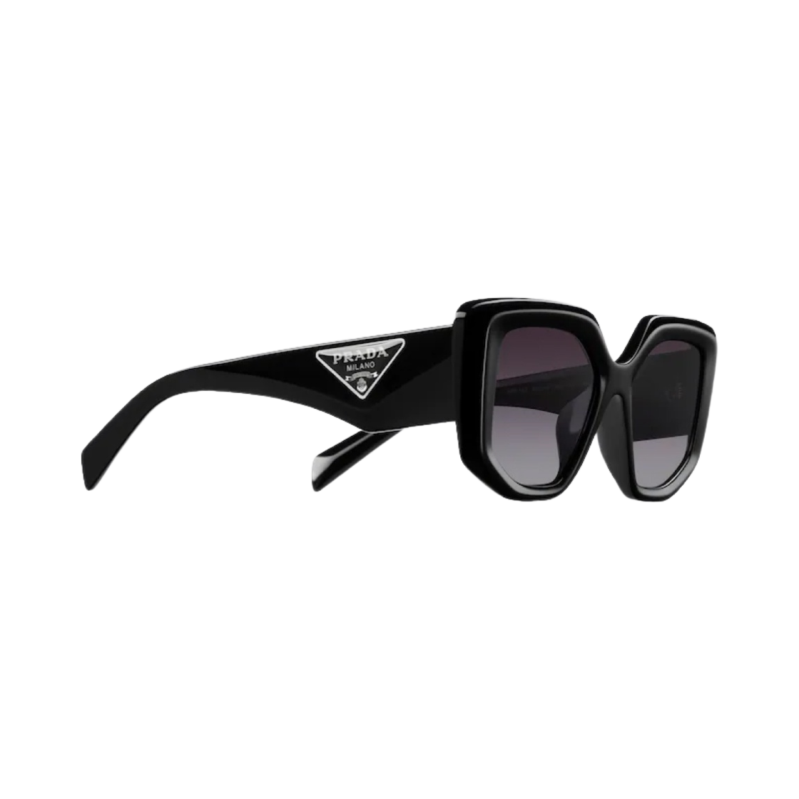 (W) 프라다 심볼 선글라스 그라디언트 그래파이트 렌즈 블랙 아세테이트((W) Prada Symbol Sunglasses Gradient Graphite Lenses Black Acetate) - 2