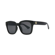 (W) Gucci Interlocking Temple Square Sunglasses Black