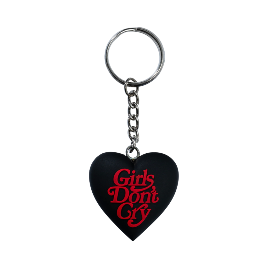 베르디 걸스 돈 크라이 키체인 블랙 레드(Verdy Girls Don't Cry Keychain Black Red)