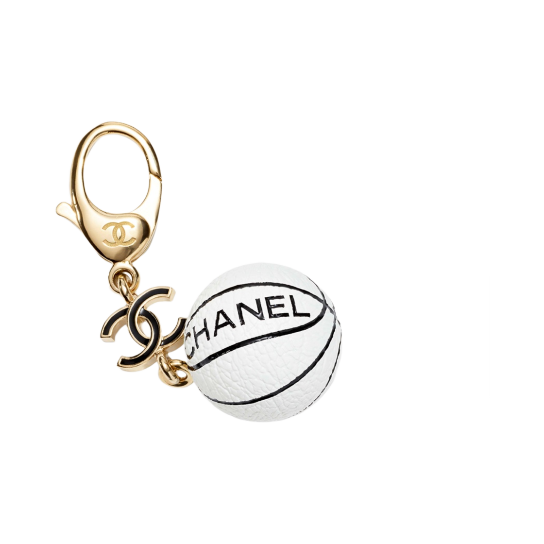 샤넬 키링 메탈 레진 골드 블랙 화이트(Chanel Keyring Metal Resin & Gold Black White)