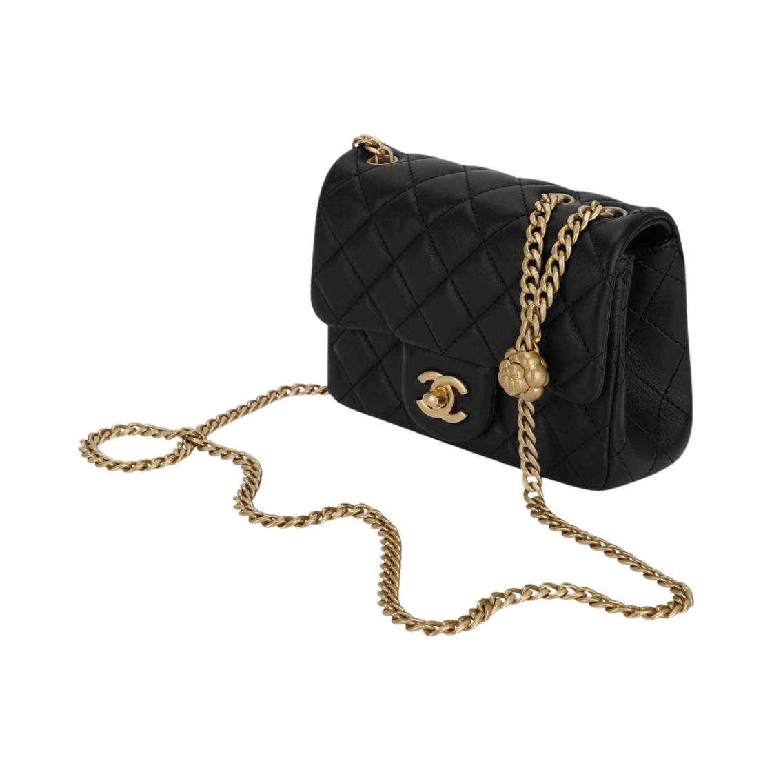 샤넬 미니 플랩백 램스킨 & 골드 메탈 블랙(Chanel Mini Flap Bag Lambskin & Gold Black) - 3