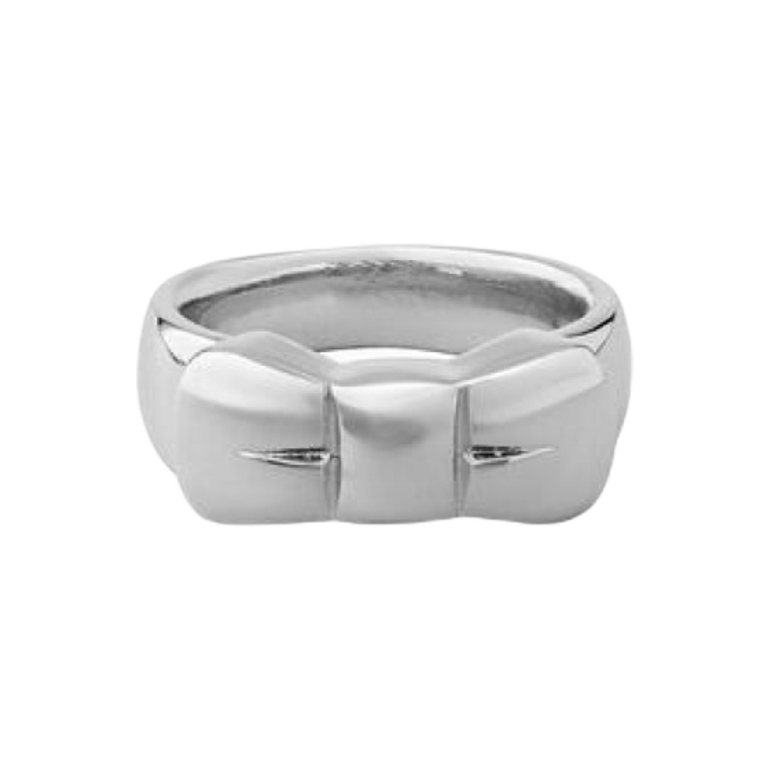 - (W) Deinet Bold Ribbon Ring in Silver