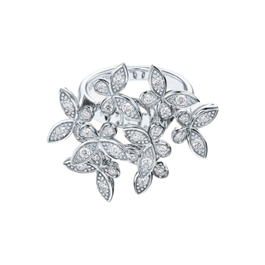 미꼬 모르포 S 다이아몬드 파베 링 8모티브 화이트 골드(Miko Morpho S Diamond Pave Ring 8 Motif White Gold)