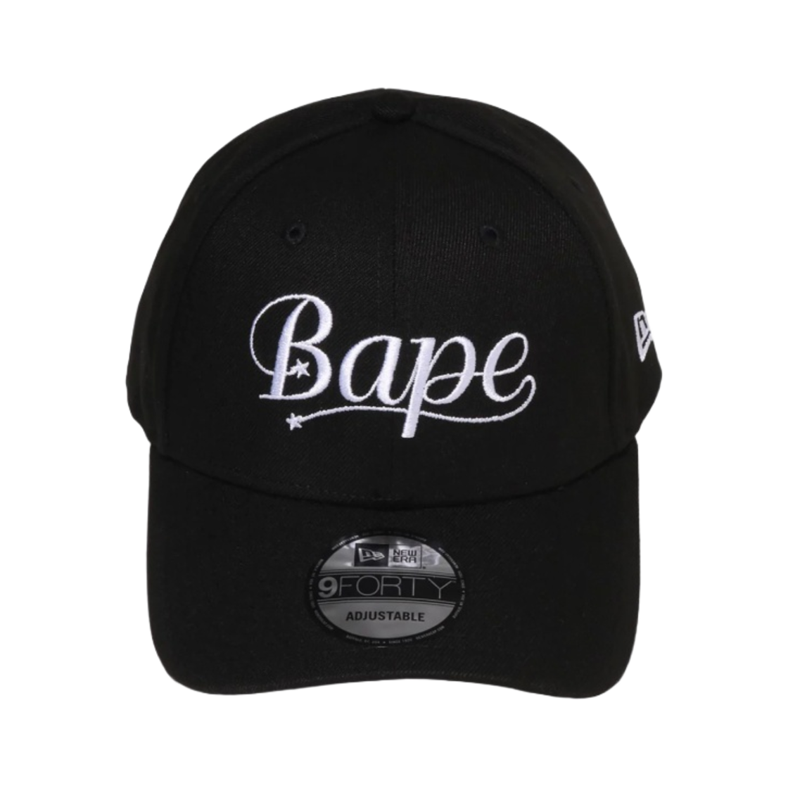 (W) 베이프 x 뉴에라 9포티 캡 블랙((W) BAPE x New Era 9Forty Cap Black) - 2