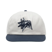 Stussy Mid-Depth Basic Star Strapback White