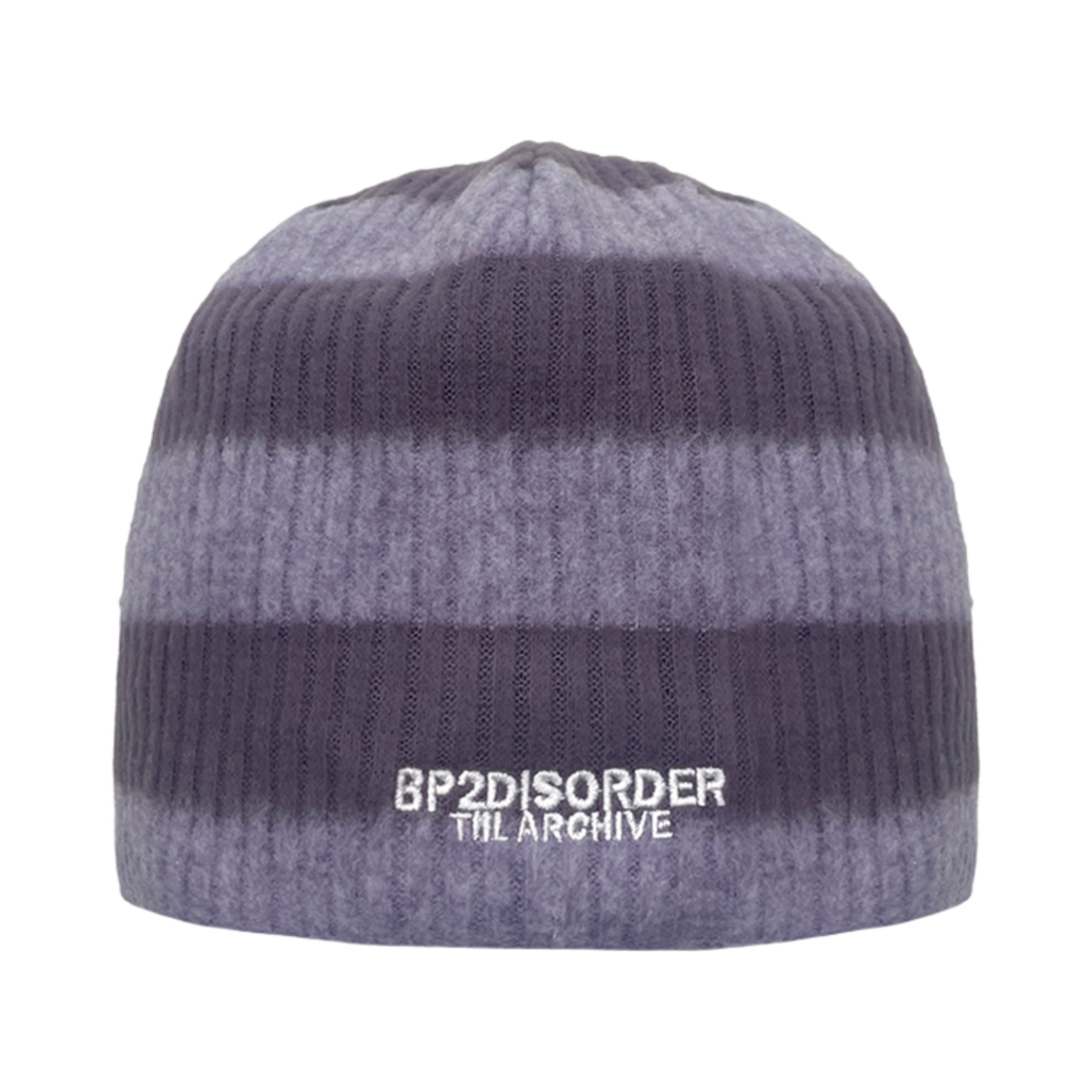24FWCP022 BP2DISORDER Striped Beanie Purple