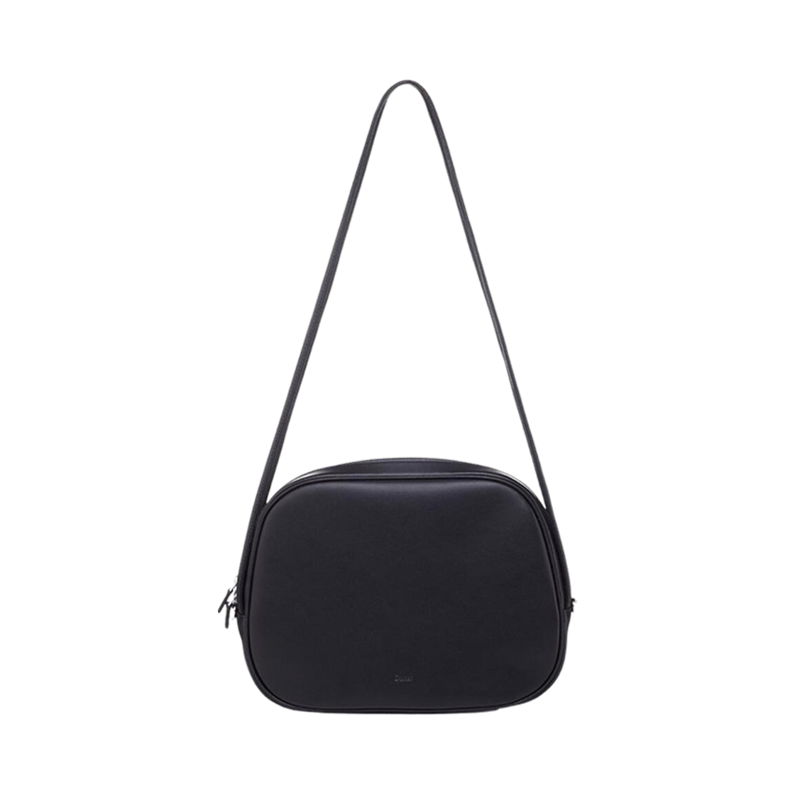 (W) 던스트 페블 레더 숄더백 블랙((W) Dunst Pebble Leather Shoulder Bag Black)