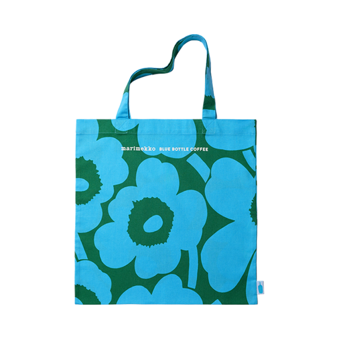 블루 보틀 x 마리메꼬 커피 우니꼬 토트백 블루 그린(Blue Bottle x Marimekko Coffee Unikko Tote Bag Blue Green)