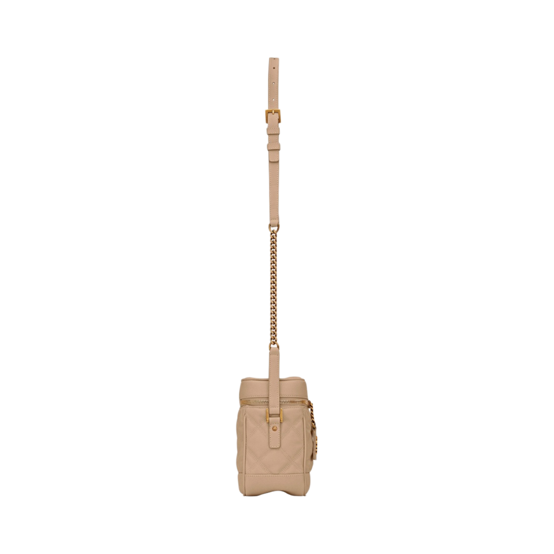 생로랑 그랑 드 뿌드르 엠보스 퀼티드 레더 베니티백 다크 베이지(Saint Laurent Vanity Bag in Quilted Grain de Poudre Embossed Leather Dark Beige) - 3