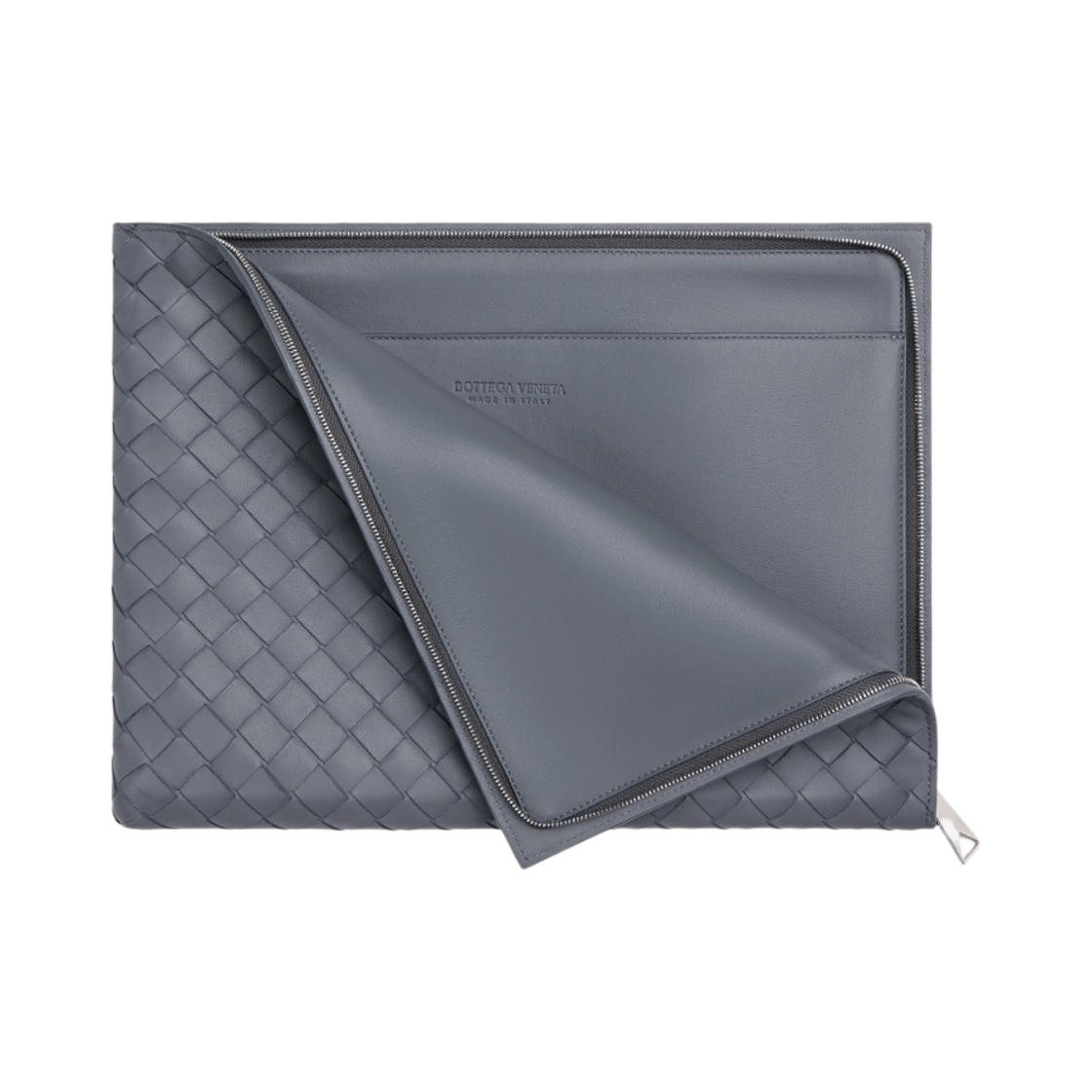 보테가 베네타 하프 지퍼 파우치 썬더(Bottega Veneta Half Zipped Pouch Thunder) - 2
