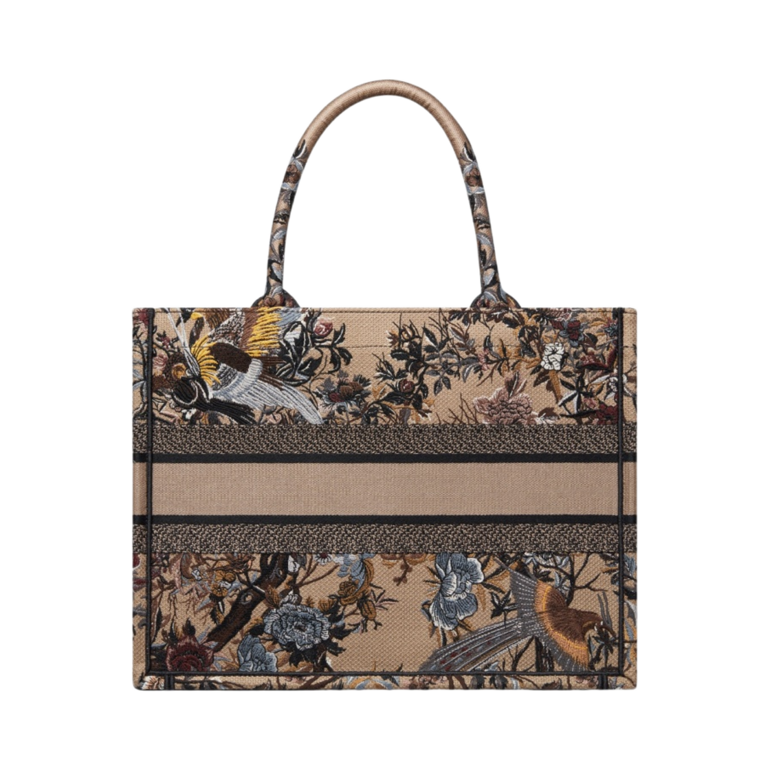 디올 미디움 북 토트백 베이지 멀티 컬러 디올 쟈뎅 디히비어 자수(Dior Medium Book Tote Beige Multicolor Dior Jardin D'Hiver Embroidery) - 3