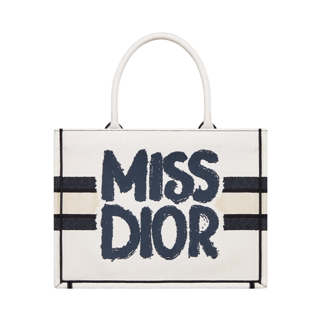 디올 북 토트 미디움 백 미스 디올 그래피티 자수 화이트 블루(Dior Book Tote Medium Bag Miss Dior Graffiti Embroidery White Blue) - 1