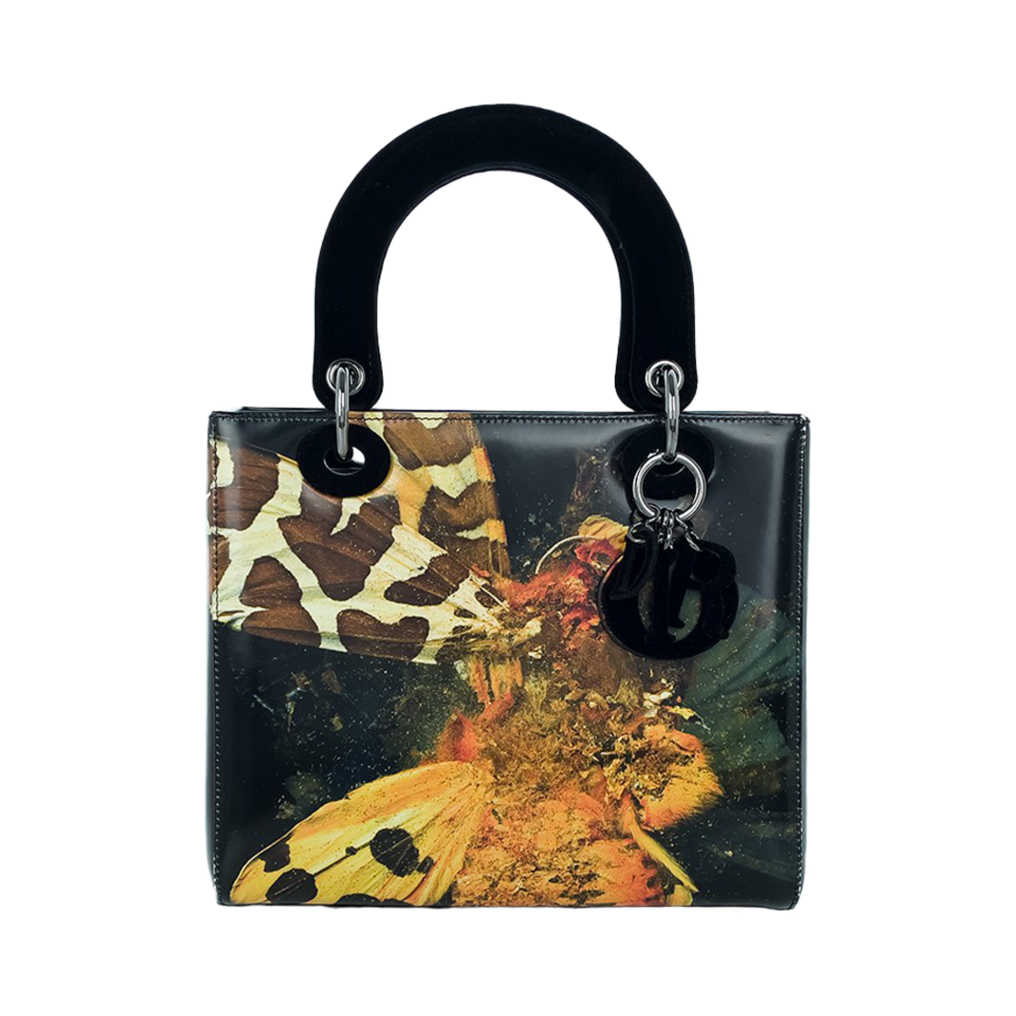 디올 레이디디올아트X맷콜리셔 미듐 블랙 크롬