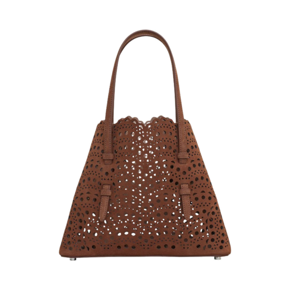 AA1S06725CA322-731 Alaia Mina 25 Tote Bag Brown