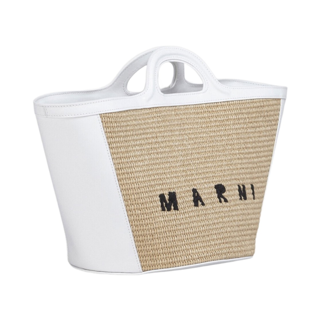 마르니 레더 & 라피아 트로피칼리아 스몰백 샌드 스톰 화이트(Marni Leather & Raffia Tropicalia Small Bag Sand Storm White) - 2