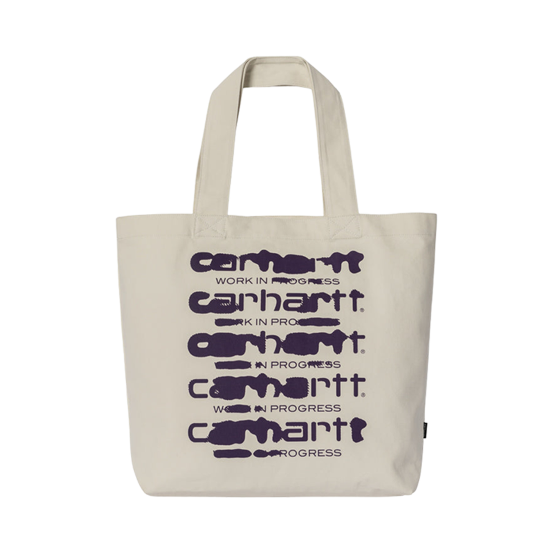 I032928-21Y-XX Carhartt WIP Canvas Graphic Tote Large Wax Ink Bleed Print