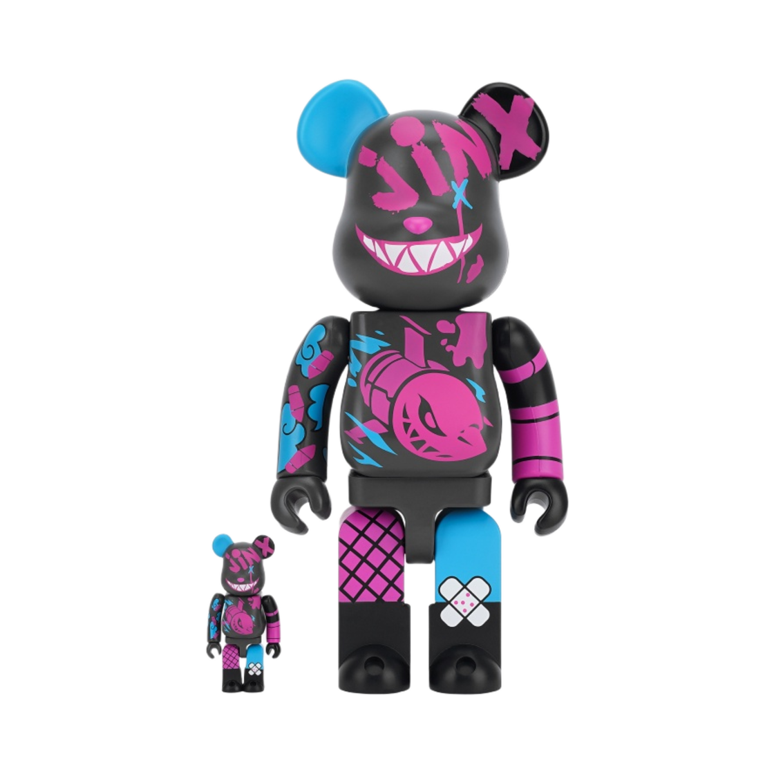 베어브릭 리그 오브 레전드 징크스100% & 400% 세트(Bearbrick League of Legends Jinx 100% & 400% Set)