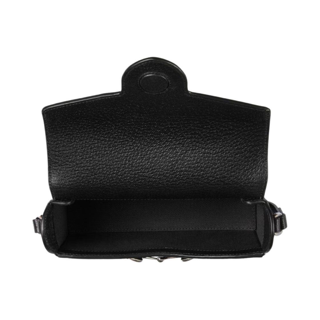 구찌 홀스빗 1955 점보 GG 미니백 블랙 캔버스(Gucci Horsebit 1955 Jumbo GG Mini Bag Black Canvas) - 5