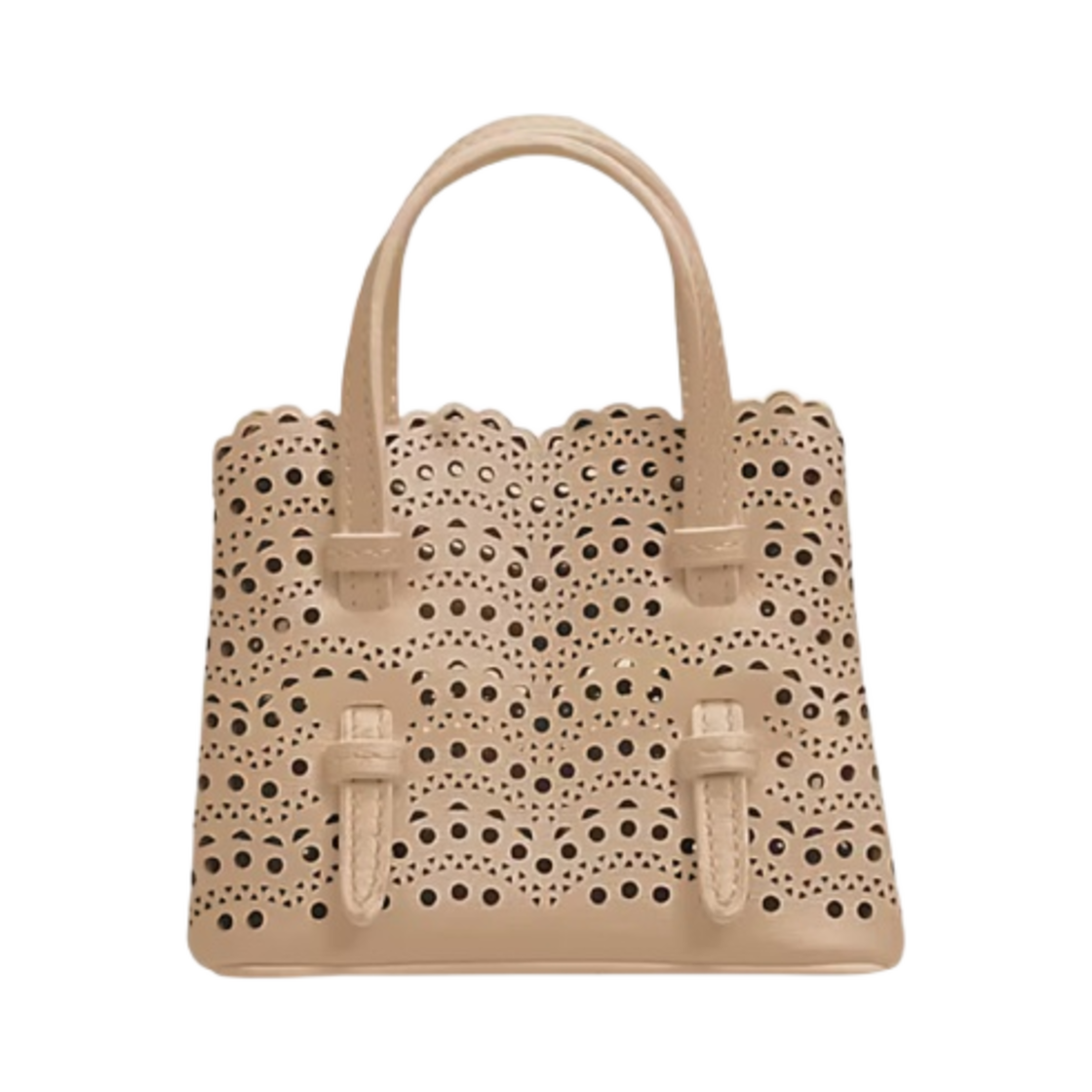 알라이아 비엔 카프스킨 미니 미나 백 베이지(Alaia Mini Mina Bag in Vienne Calfskin Beige) - 1