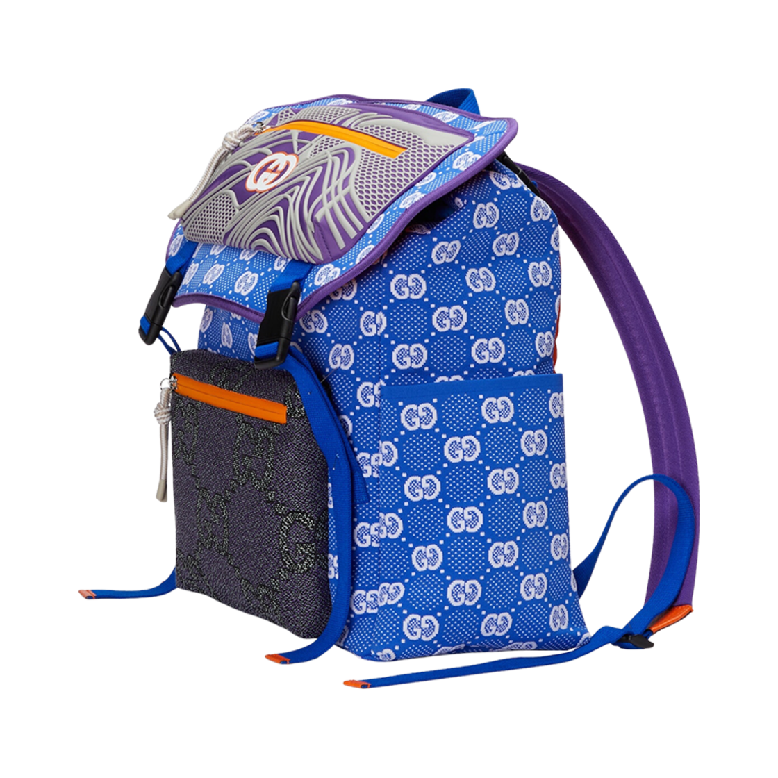 구찌 GG 나일론 백팩 블루 멀티컬러 나일론(Gucci GG Nylon Backpack Blue Multicolour Nylon) - 2