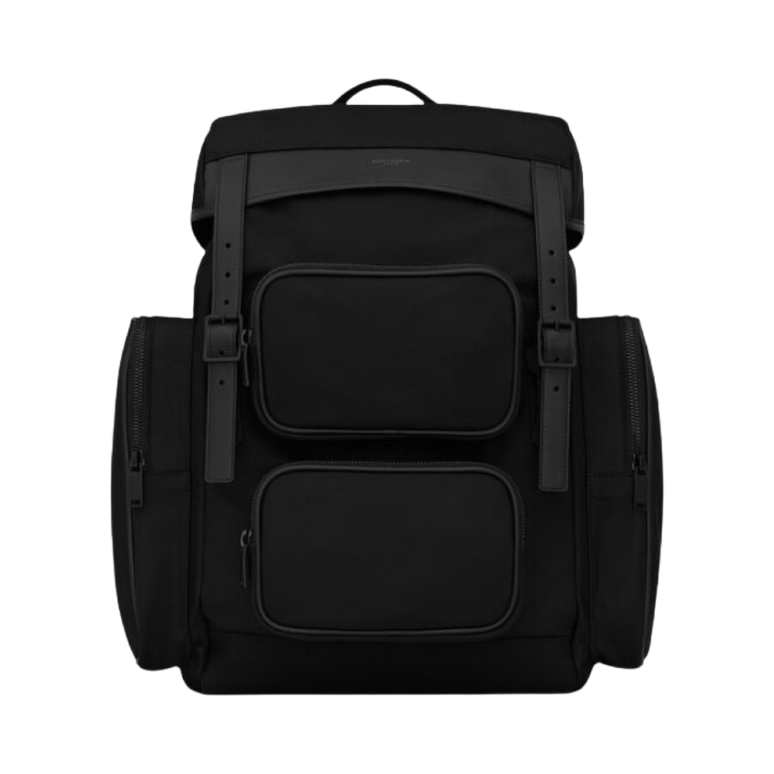 생로랑 시티 멀티 포켓 백팩 스무스 레더 앤 나일론 블랙(Saint Laurent City Multi-Pocket Backpack In Eeconyl Smooth Leather And Nylon Black) - 1