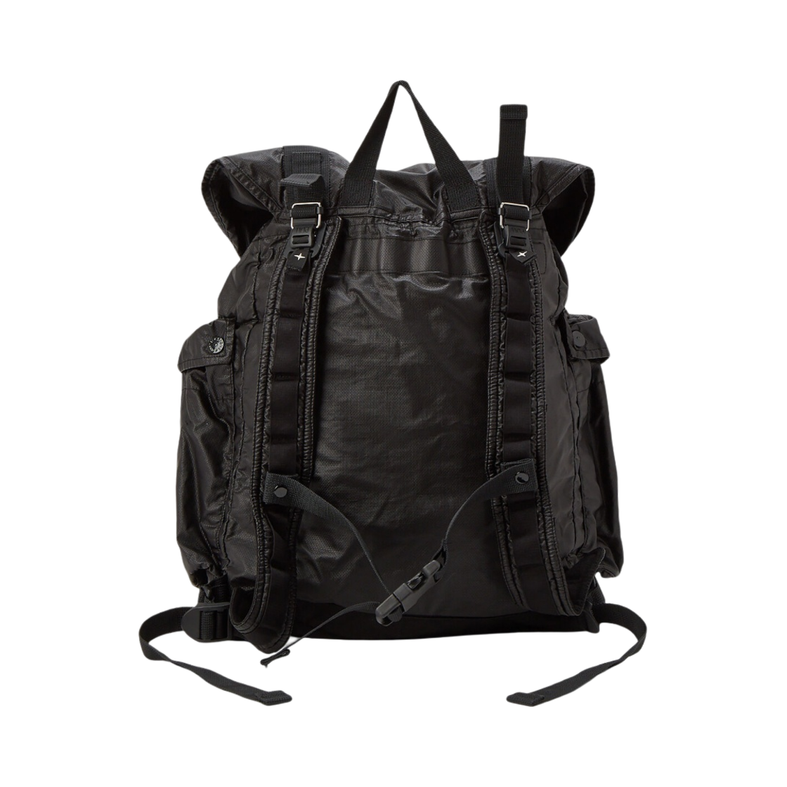 스톤 아일랜드 90370 무솔라 고마타 캔버스 가먼트 다이드 백팩 블랙 - 21SS(Stone Island 90370 Mussola Gommata Canvas Garment Dyed Backpack Black - 21SS) - 3