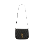 Saint Laurent Solferino Medium Supple Satchel in Quilted Lambskin Black
