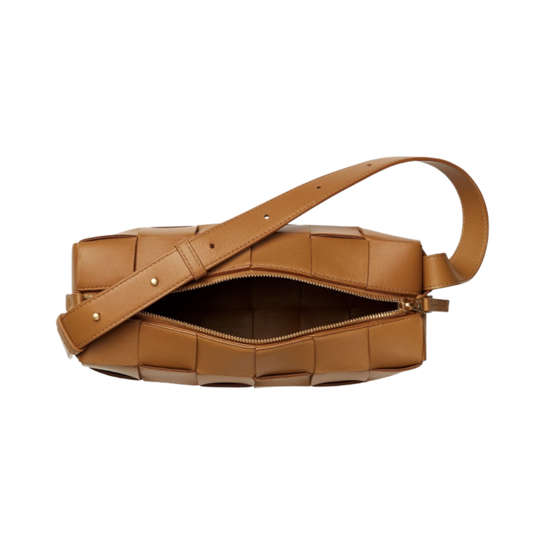 709360VMAY12593 Bottega Veneta Brick Cassette Shoulder Bag Camel - #3