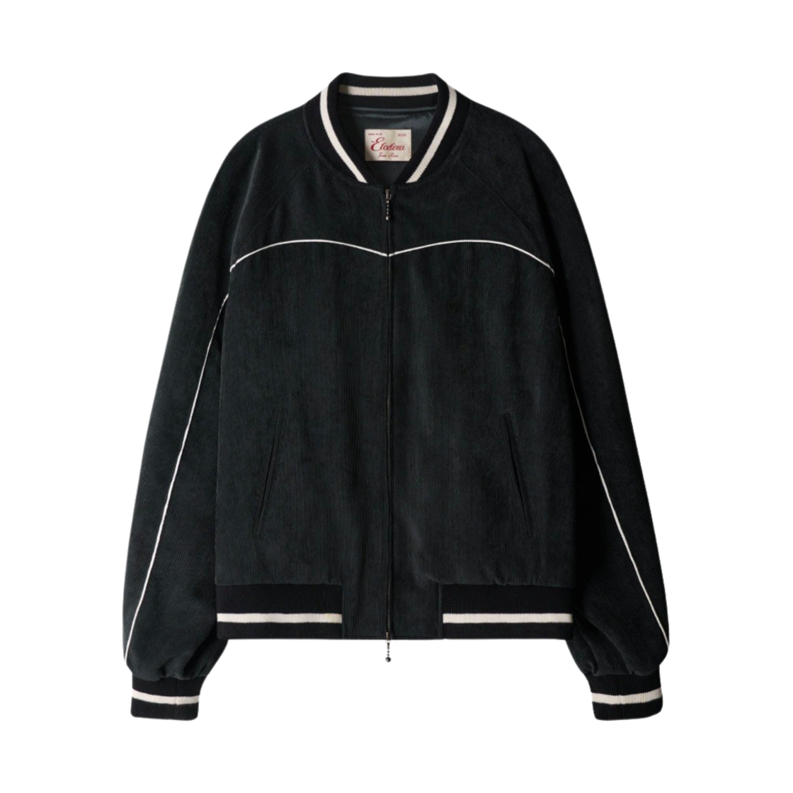 [트리플적립] 이티씨이 코듀로이 래글런 자켓 블랙([트리플적립] ETCE Corduroy Raglan Jacket Black)
