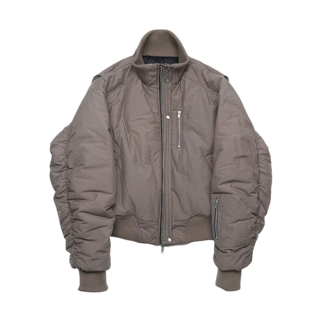 SJ314 Haleine Highneck Bomber Padding Khaki Beige