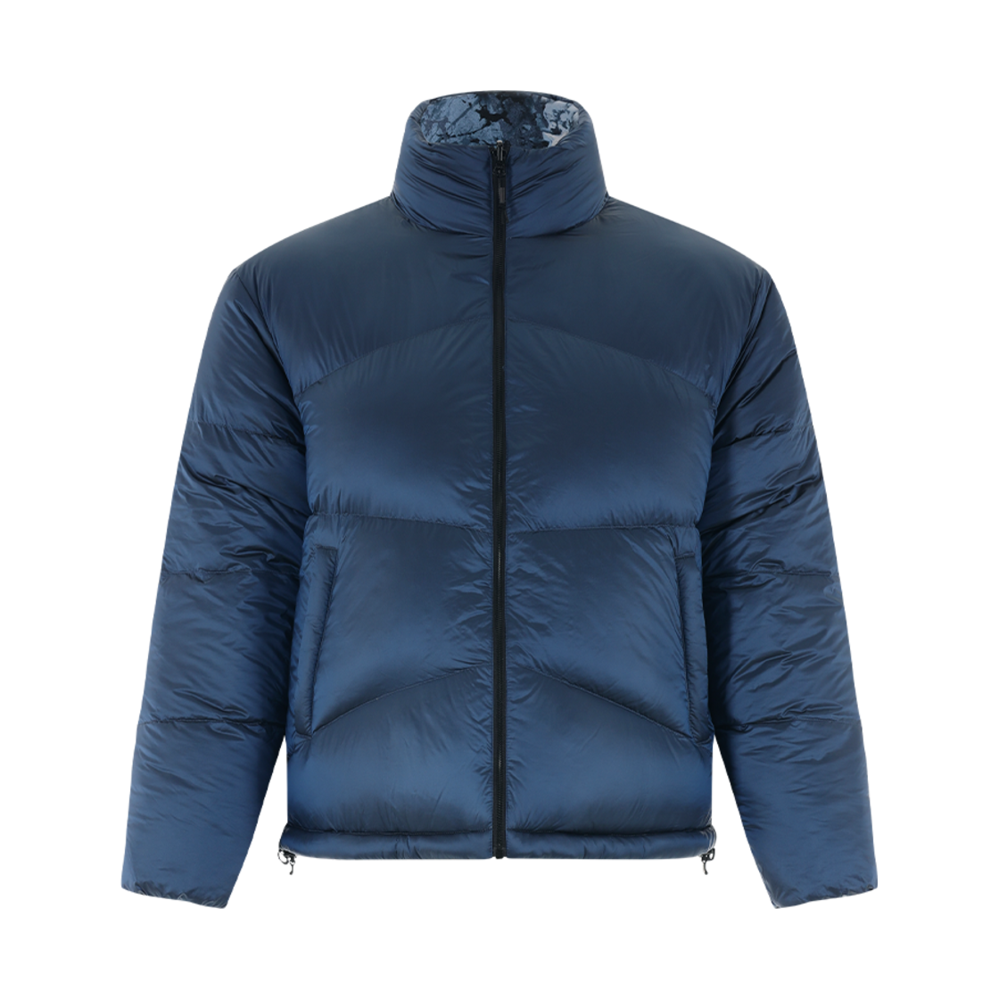 오프그리드 리버시블 글로시 숏 다운 푸퍼 네이비(OFFGRID Reversible Glossy Short Down Puffer Navy)