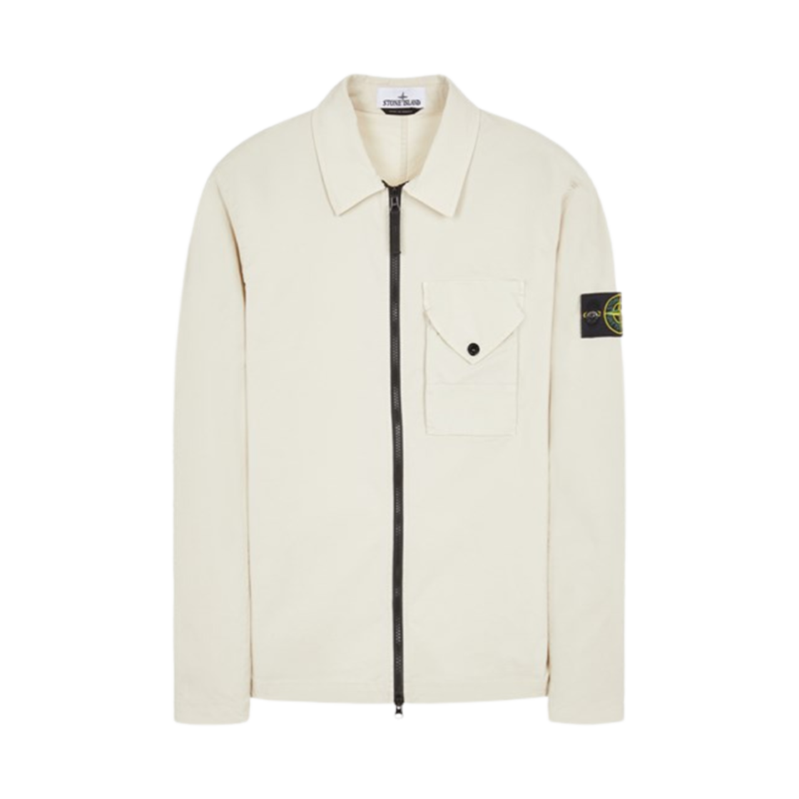 791511010-V0097 Stone Island 11010 Stretch Cotton Gabardine Overshirt Stucco - 23FW