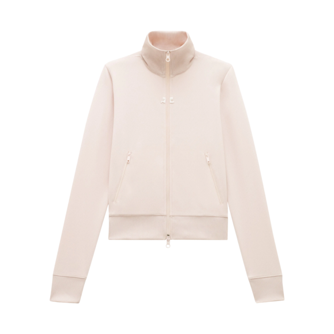 (W) 꾸레쥬 저지 조깅 자켓 페일 핑크((W) Courreges Jersey Jogging Jacket Pale Pink)