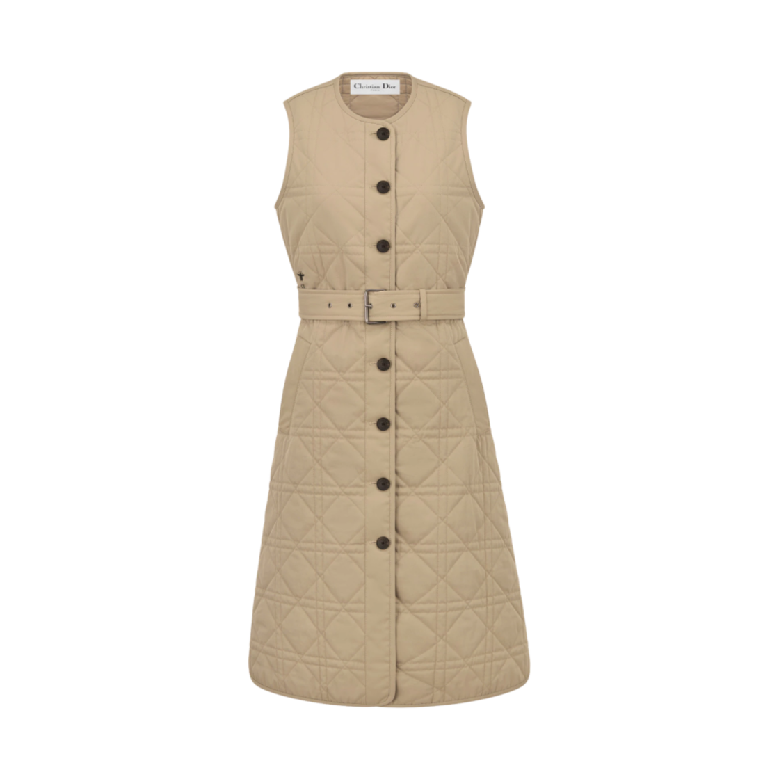 (W) 디올 3-in-1 매크로까나쥬 트렌치코트 베이지 코튼 개버딘((W) Dior 3-in-1 Macrocannage Trench Coat Beige Cotton Gabardine) - 5