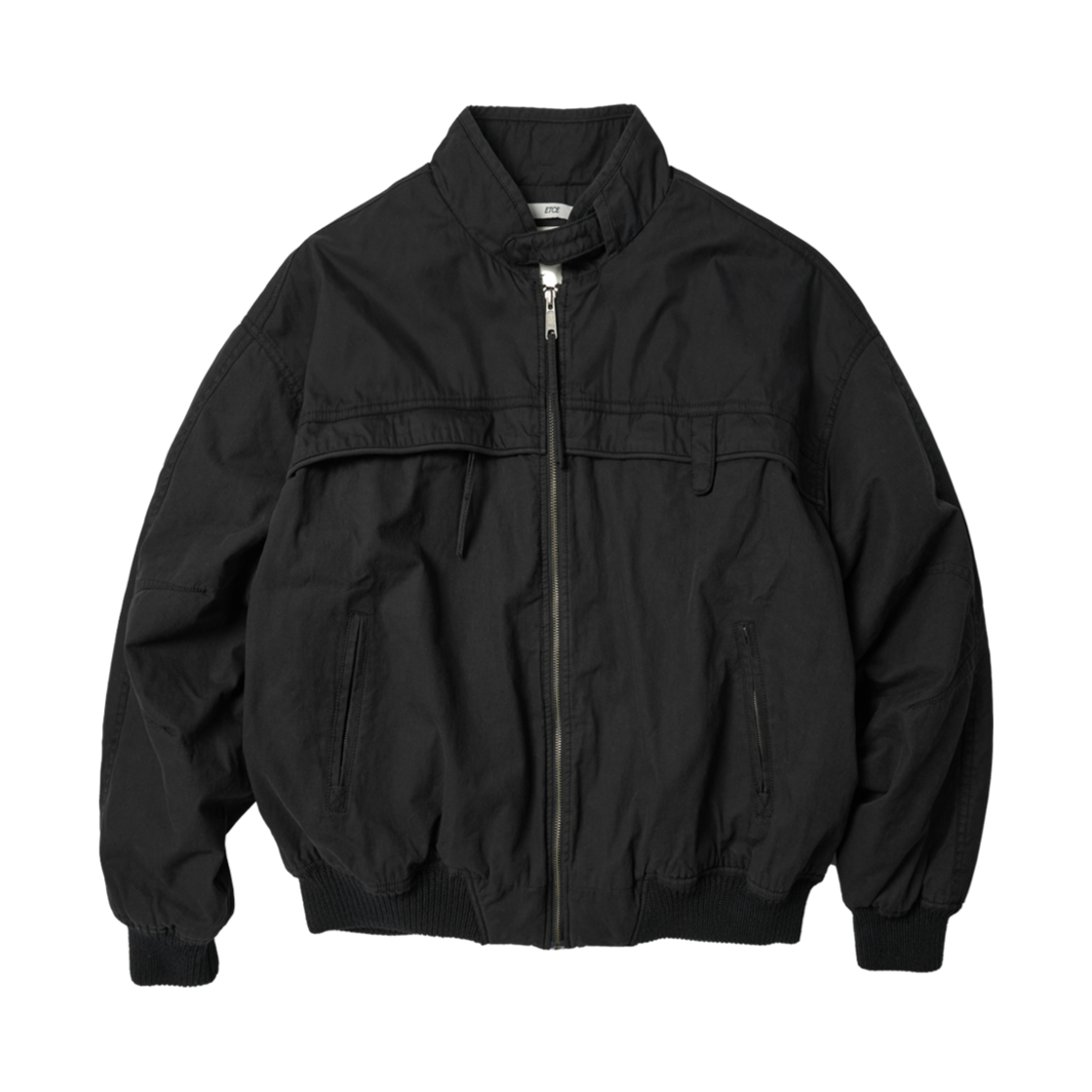 이티씨이 빈티지 워시드 봄버 블랙(ETCE Vintage Washed Bomber Black)