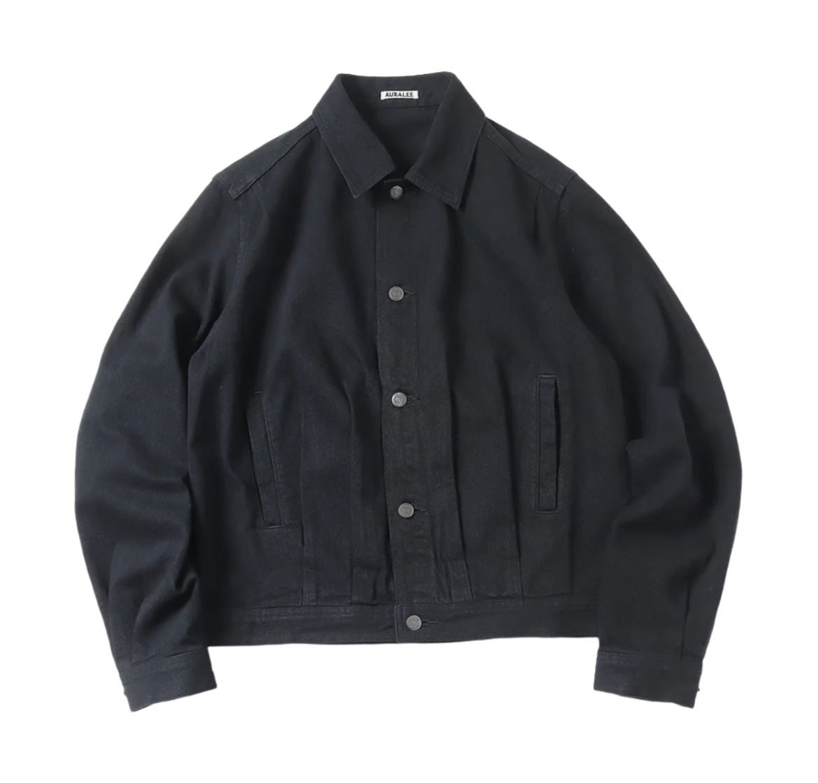 오라리 셀비지 라이트 데님 블루종 블랙 - 23SS(Auralee Selvedge Light Denim Blouson Black - 23SS)