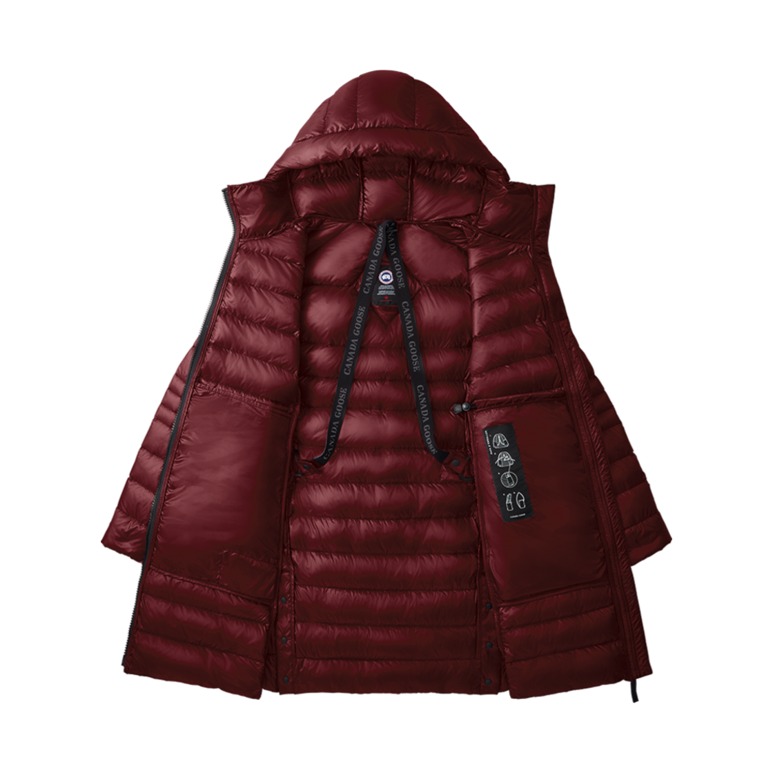 (W) 캐나다 구스 사이프레스 후드 자켓 블랙 라벨 보르도((W) Canada Goose Cypress Hooded Jacket Black Label Bordeaux) - 2