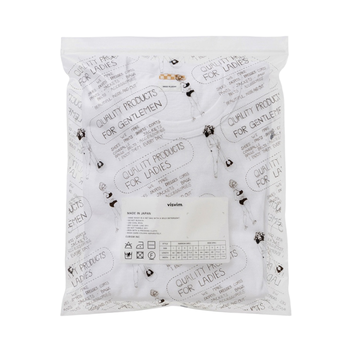 0123105009001 Visvim Sublig Wide S/S White (3 Pack) - 23SS