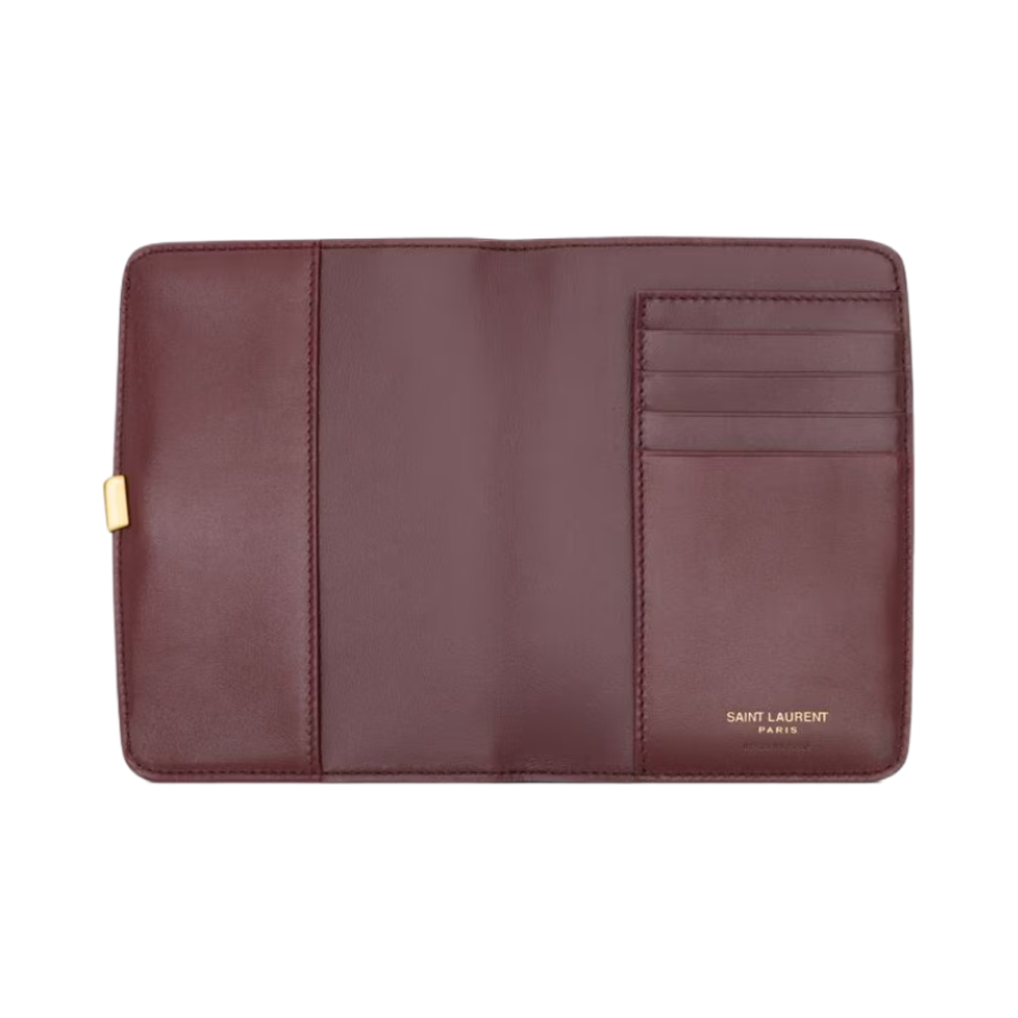 생로랑 볼테르 패스포트 케이스 박스 생로랑 핫 와인(Saint Laurent Voltaire Passport Case in Box Saint Laurent Hot Wine) - 3