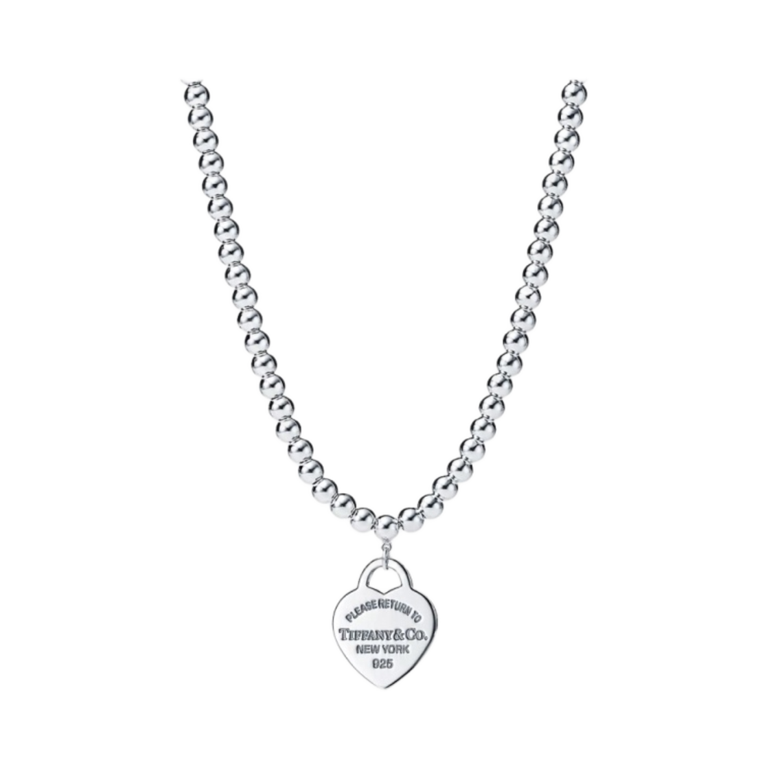 티파니 앤 코 리턴 투 티파니 비드 네클리스 스털링 실버