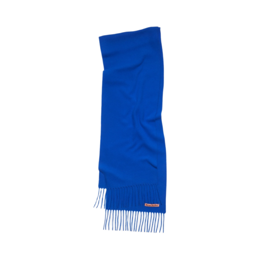 CA0218-CLX Acne Studios Skinny Fringe Wool Scarf Royal Blue