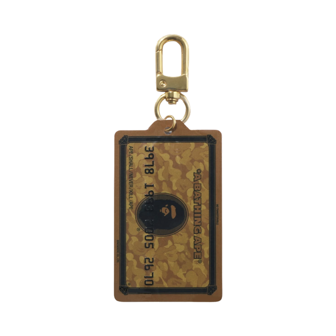 베이프 카드 키체인 골드(BAPE Card Keychain Gold)