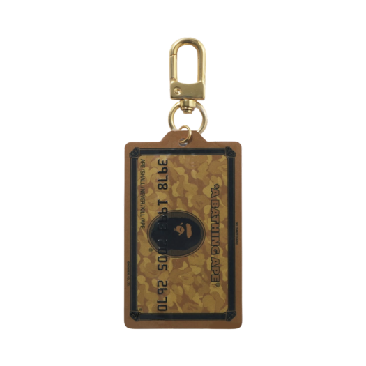 BAPE Card Keychain Gold